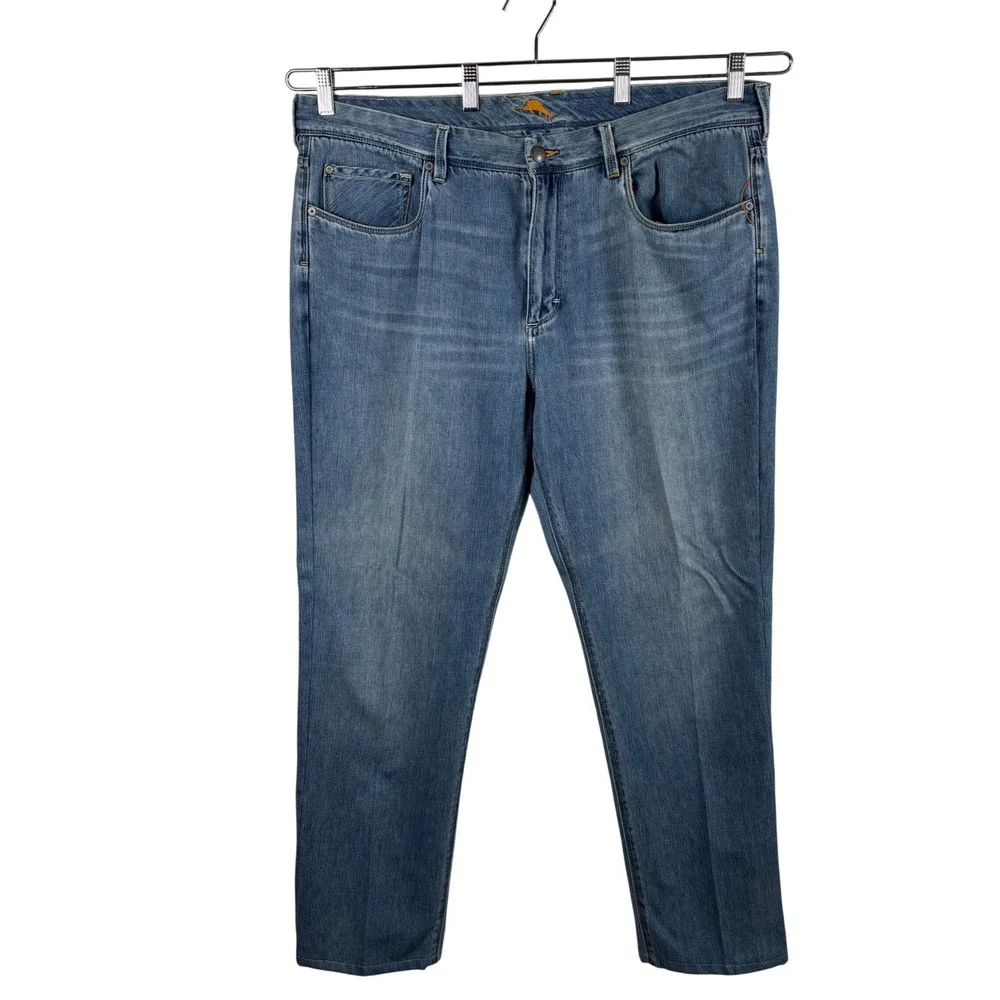Tommy Bahama Standard Jeans 40x30 Blue Cotton Tencel Blend Coastal Casual Denim